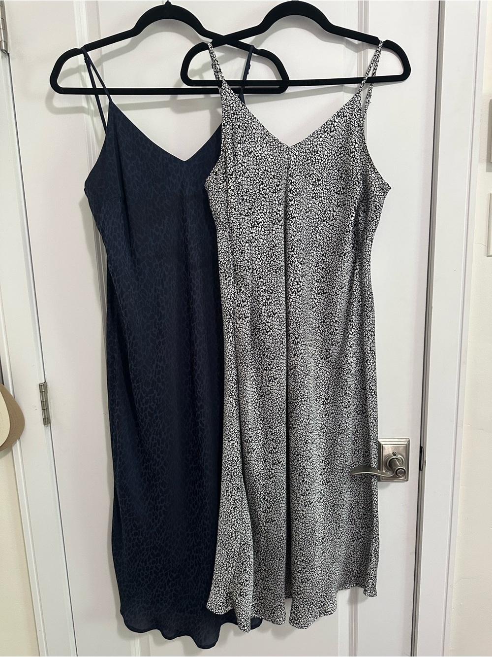 Set of Two Midi Length Slip Dresses